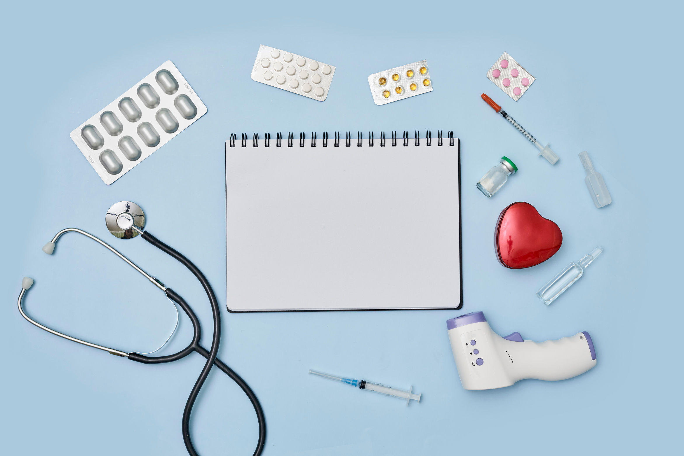 Medical background with medical supplies